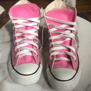Converse pink high tops